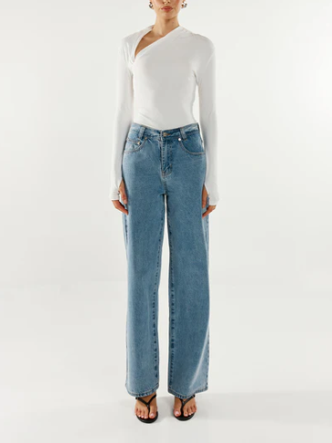 White long sleeve top